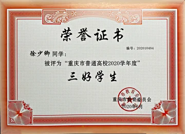 重庆市三好学生